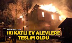 İki katlı ev alevlere teslim oldu