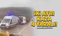 İki ayrı kaza: 4 yaralı