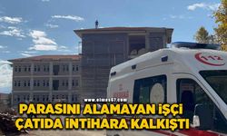 Parasını alamayan işçi çatıda intihara kalkıştı