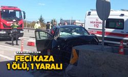 Otomobil beton duvara çarptı: 1 ölü, 1 yaralı