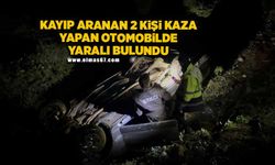 Kayıp olarak aranıyorlardı, şarampole yuvarlanmış otomobilde yaralı halde bulundular