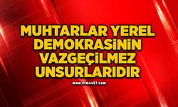 "Muhtarlar yerel demokrasinin vazgeçilmez unsurlarıdır"