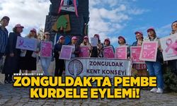 Zonguldak'ta pembe kurdele eylemi!