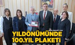 Muammer Balcı'ya 100. yıl plaketi takdim etti