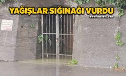 Yağışlar sığınağı vurdu