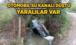 Otomobil su kanalına devrildi: 3 yaralı