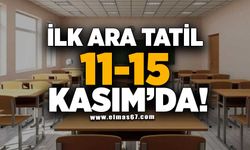 İlk ara tatil 11-15 Kasım'da