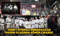 Güney Afrikalı sendikacılar maden ocağında kömür çıkardı!