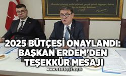 2025 BÜTÇESİ ONAYLANDI: BAŞKAN ERDEM'DEN TEŞEKKÜR MESAJI