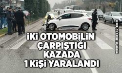 İki otomobilin çarpıştığı kazada 1 kişi yaralandı