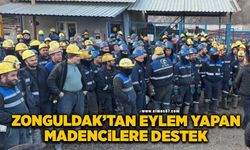 Zonguldaklı madencilerden eylem yapan meslektaşlarına destek