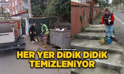 Belediye ekiplerince her yer didik didik temizleniyor