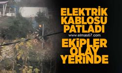 Elektrik kablosu patladı... Ekipler olay yerinde!