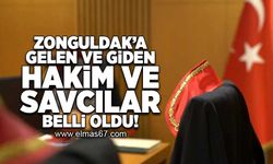 Zonguldak'a gelen ve giden hakim ve savcılar belli oldu!