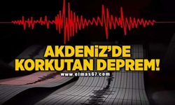 Akdeniz'de 3.6 Büyüklüğünde Deprem Meydana Geldi