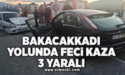 Bakacakkadı yolunda feci kaza 3 yaralı