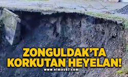 Zonguldak'ta korkutan heyelan!