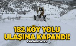 182 Köy yolu ulaşıma kapandı!