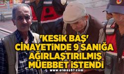 'Kesik baş' cinayetinde 9 sanığa ağırlaştırılmış müebbet istendi