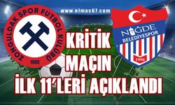 Zonguldarkspor-Niğde Belediye maçının 11'leri açıklandı