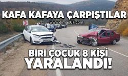 Kafa kafaya çarpıştılar... Biri çocuk 8 kişiyaralandı!