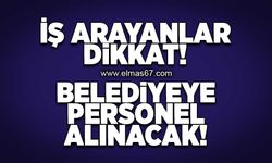 İş arayanlar dikkat... Belediye personel alınacak!