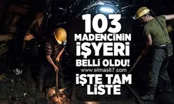 103 Maden işçisinin yeri belli oldu!