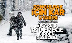 Zonguldak için kar uyarısı!