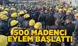 500 işçi kendilerini madene kapatarak eylem başlattı