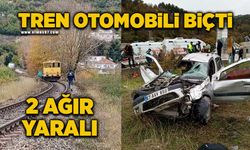 Tren hemzemin geçitte otomobili biçti: 2 ağır yaralı