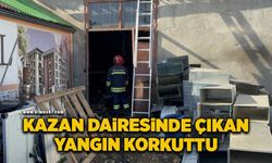 Kazan dairesinde çıkan yangın korkuttu