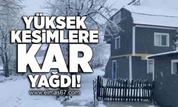 Yüksek kesimlere kar yağdı!