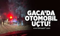 Gaca'da otomobil  şarampole uçtu!