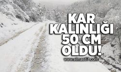 Kar kalınlığı 50 santimetreyi buldu!