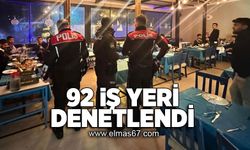 92 İş yeri denetlendi!