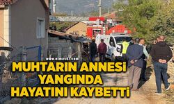 Muhtarın annesi yangında hayatını kaybetti