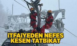 İtfaiyeden nefes kesen tatbikat