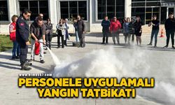 Gençlik Merkezi personeline uygulamalı yangın tatbikatı