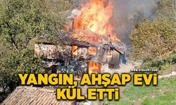 Yangın, ahşap iki katlı evi kül etti