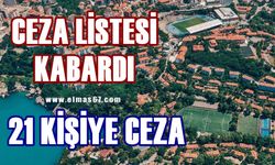 Ceza listesi kabardı: 21 kişi cezalandırıldı!