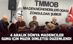 4 Aralık Dünya Madenciler Günü için müzik dinletisi düzenlendi