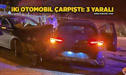 İki otomobil çarpıştı: 3 yaralı