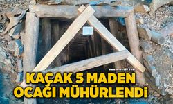 Kaçak 5 maden ocağı mühürlendi