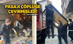 Pasajı çöplüğü çevirmişler!