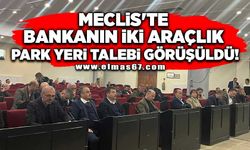 Meclis'te bankanın iki araçlık park yeri talebi görüşüldü!