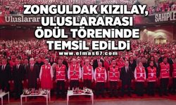 Zonguldak Kızılay, uluslararası ödül töreninde gururla temsil edildi