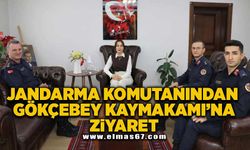 Jandarma komutanından, Gökçebey Kaymakamı’na ziyaret