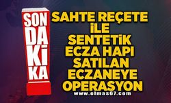 Sahte reçete ile sentetik ecza hapı satılan eczaneye operasyon: 2 tutuklama