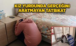 Kız yurdunda gerçeğini aratmayan tatbikat