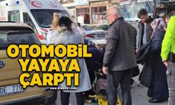 Otomobil yayaya çarptı: 1 yaralı